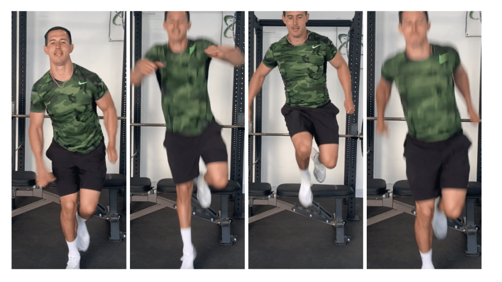 Plyometric training exercise to improve balance and power on the left leg and right leg